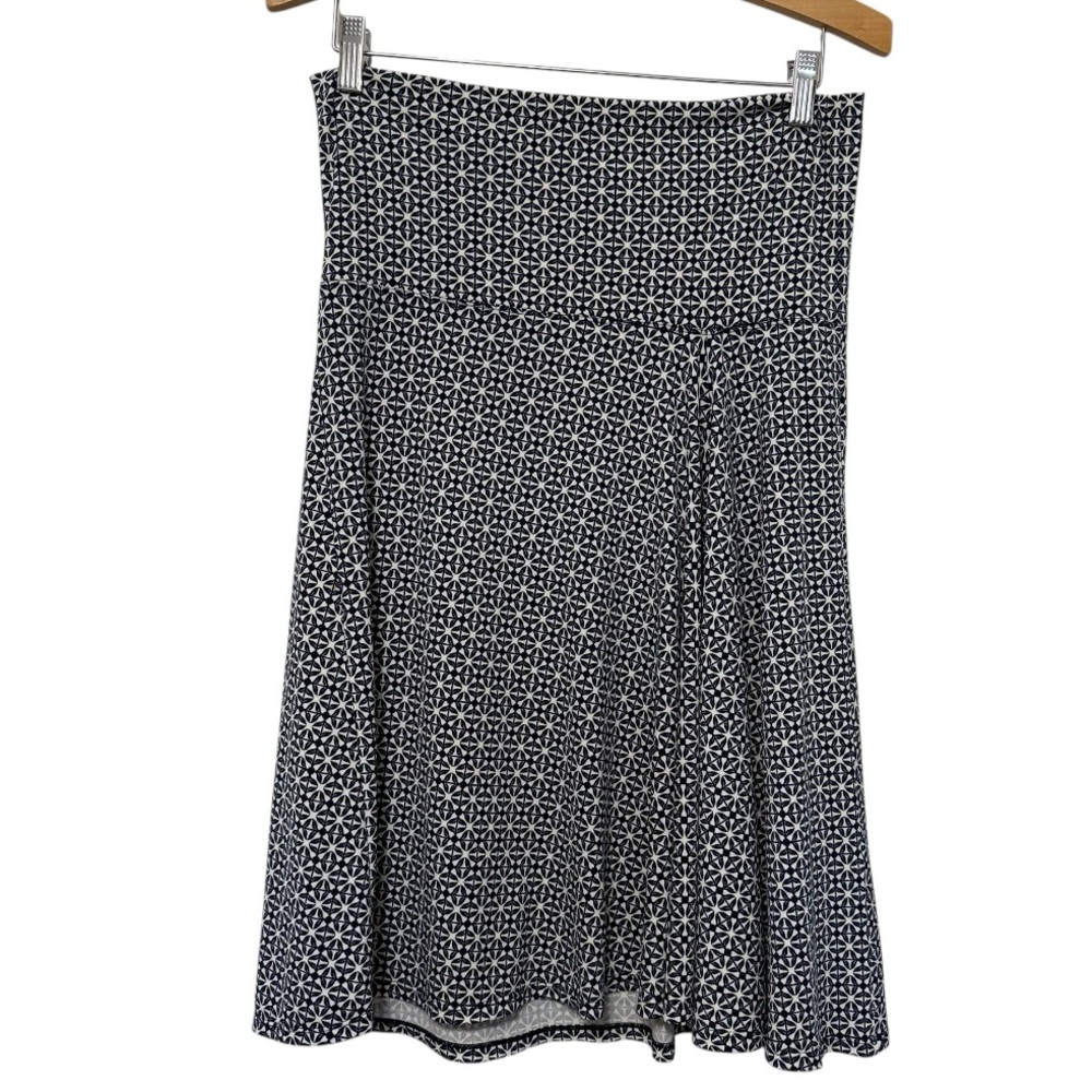 Max Studio Above The Knee Swing Skirt Womens Medium Artsy Abstract Print Pull-On